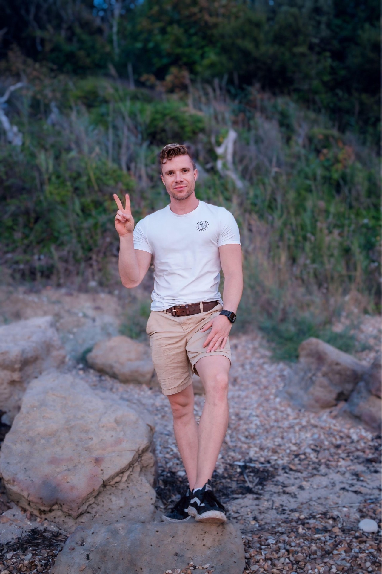 Robbie Bates, founder of WightTricks Academy, on the beach