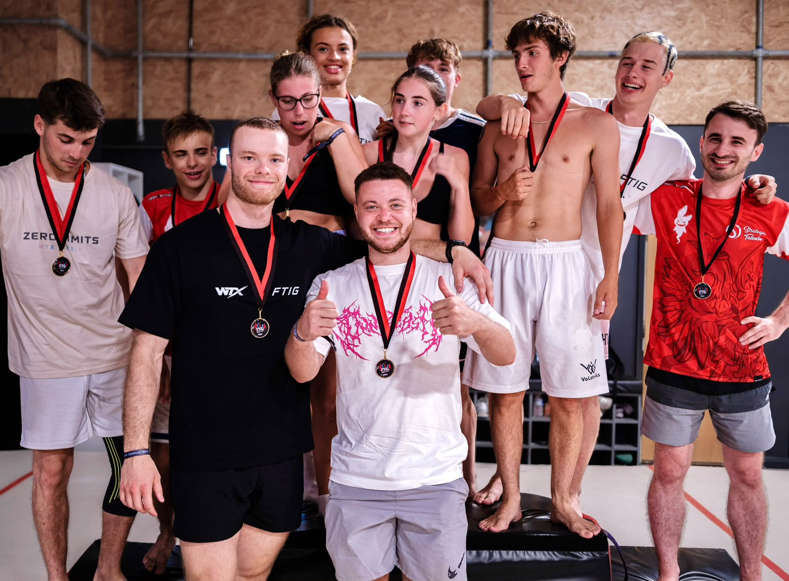 Medalists on the podium at Flip The Island 2026